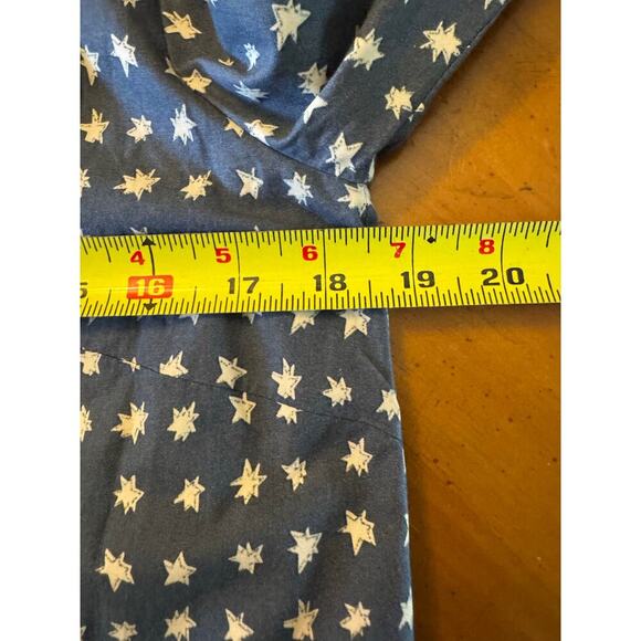 Marni Women’s Star Print Button Down Shirt Vintage Navy Cream Size IT 40 US 4 - Picture 12 of 13